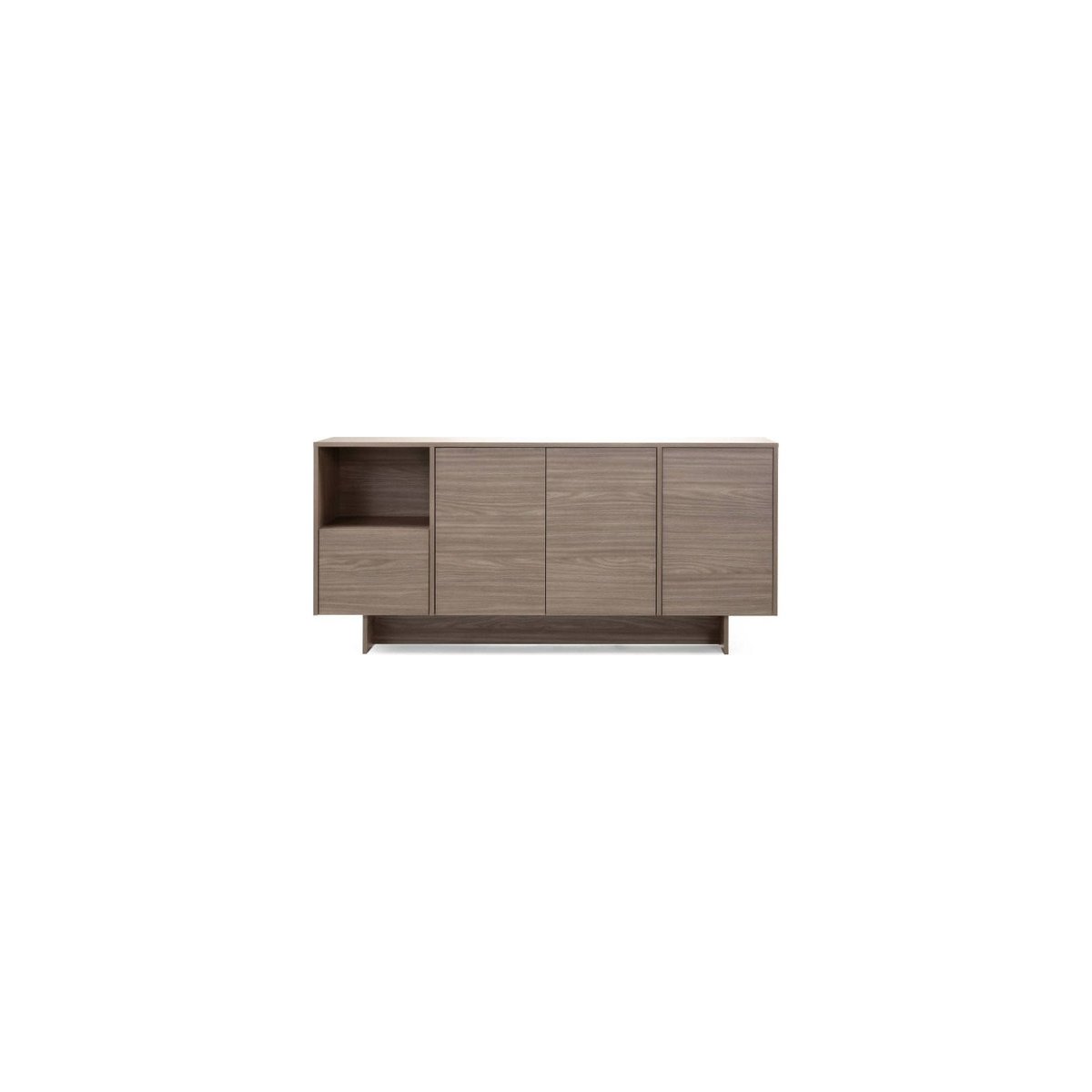 Commode 4 portes en bois, Design minimaliste chêne perle, RECOLLECTION