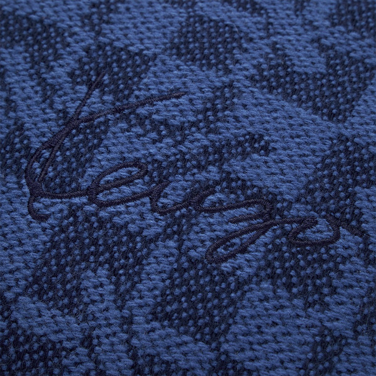 Housse de coussin en laine, K MONOGRAM marine, KENZO HOME