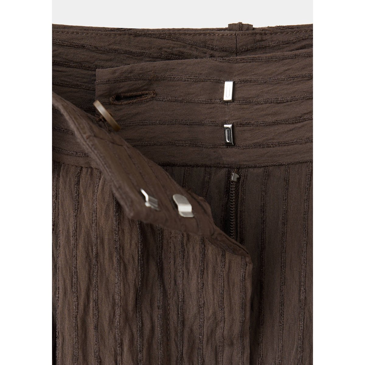 Pantalon fluide wideleg marron, MANGO