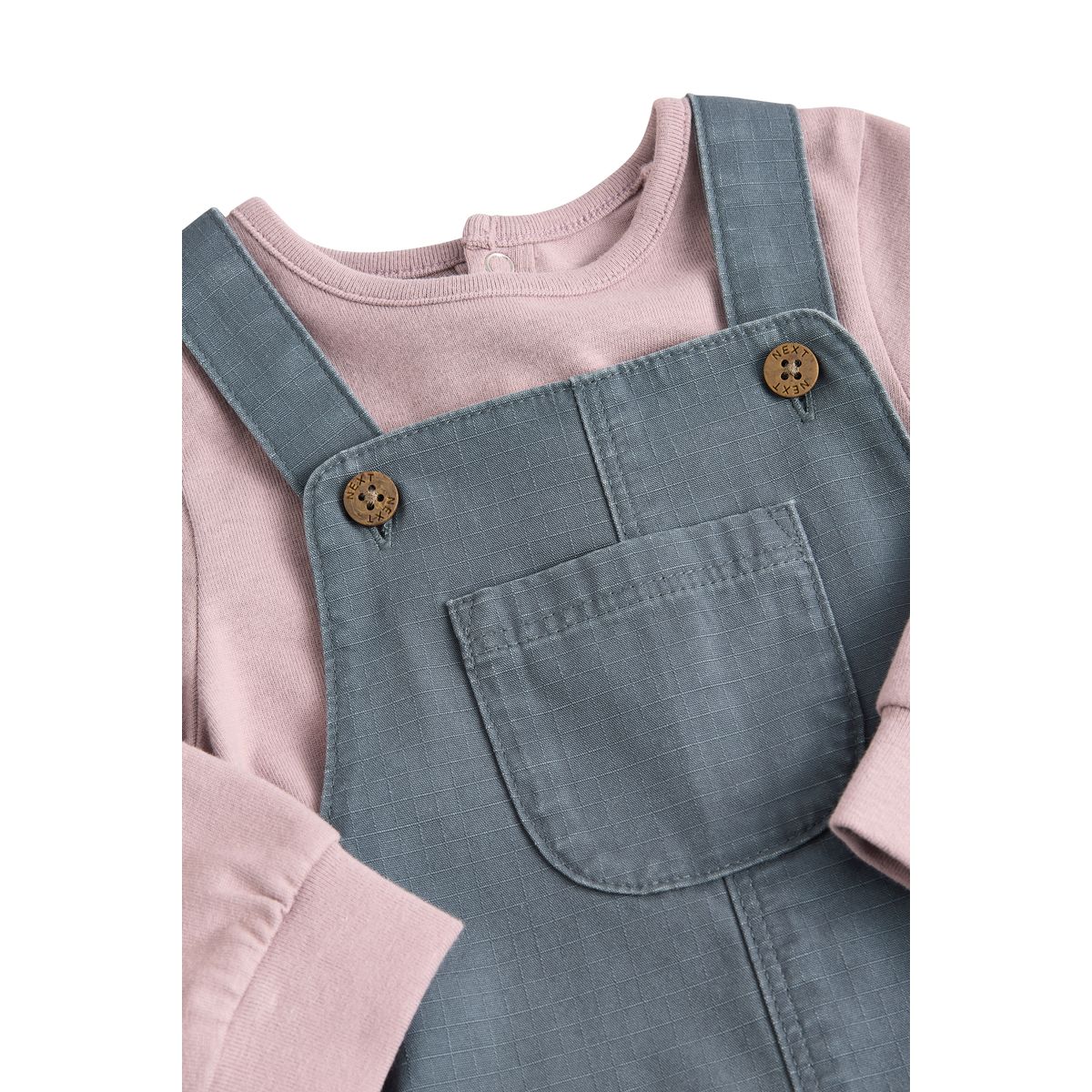 Body et salopette bébé tissé ensemble gris anthracite, NEXT