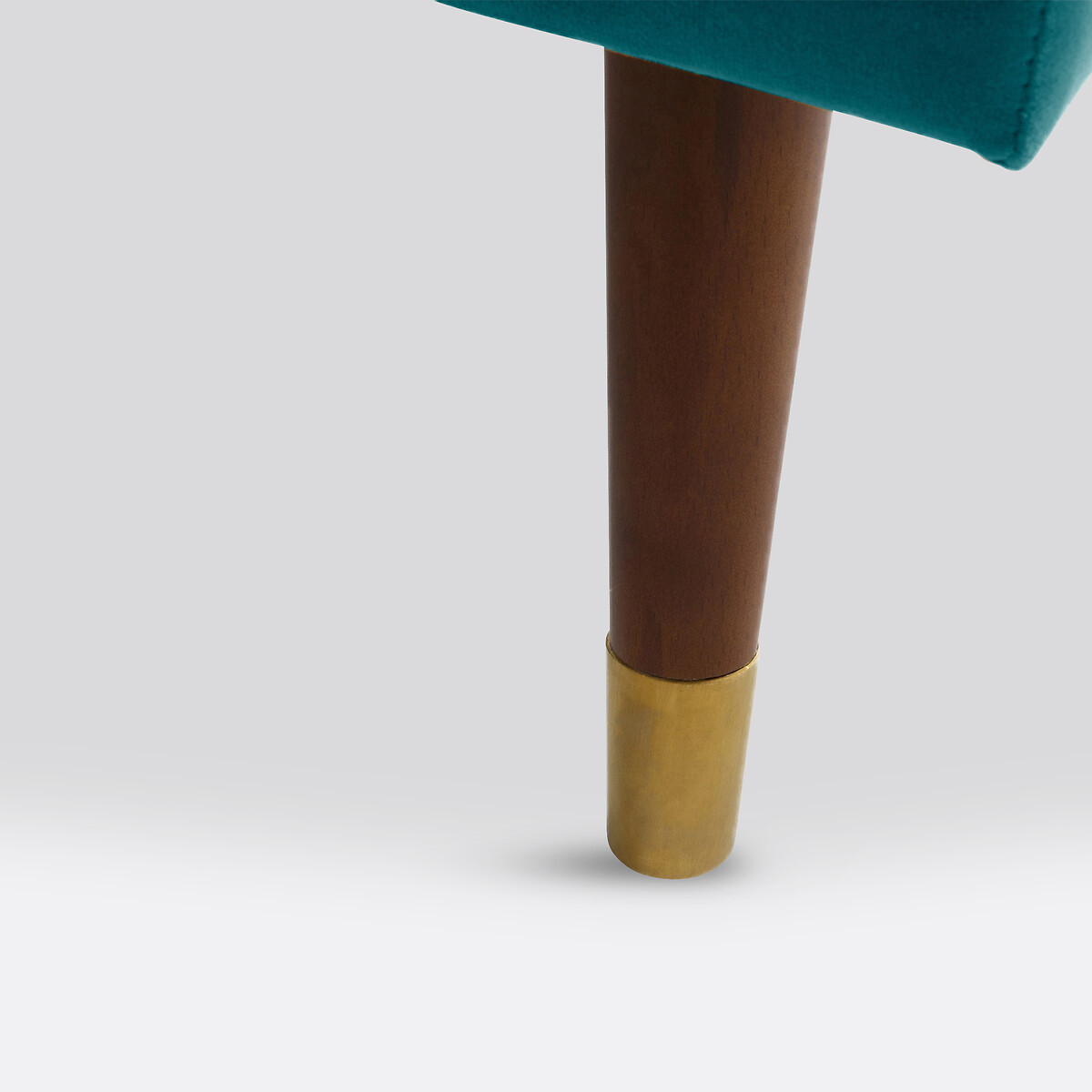 Pouf en velours (Y) bleu canard, LA REDOUTE INTERIEURS