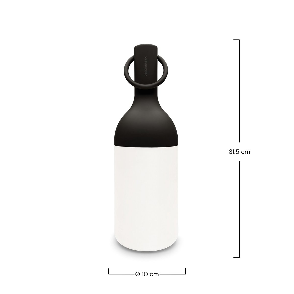 Lampe nomade en plastique - ELO blanc et noir, MAISON PAVANE