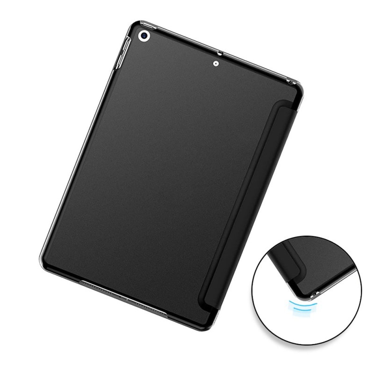 Etui Smart Cover à rabat avec support pour iPad 10.2 (2019-2021) noir, EVETANE