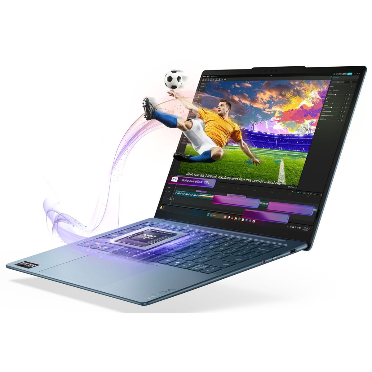 Ordinateur portable Yoga Slim 7 14AGP11 14" OLED AMD Ryzen AI 7 445 16 Go RAM LPDDR5x SSD 512 Go couleur unique, LENOVO