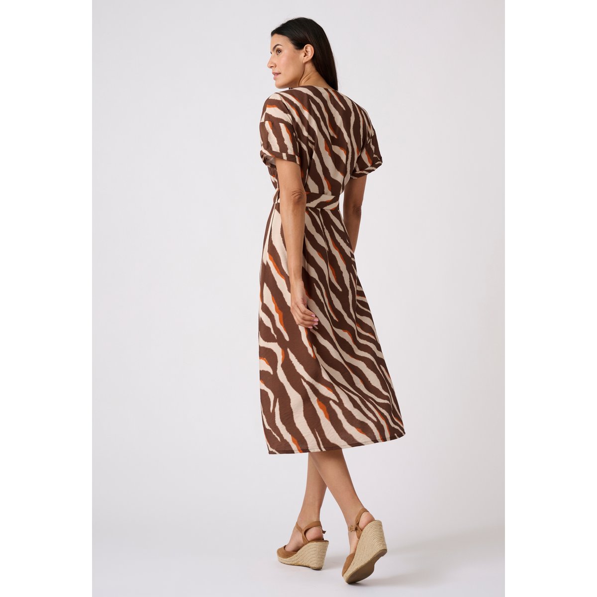 Robe imprimé animalier Climatyl marron animalier, DAMART