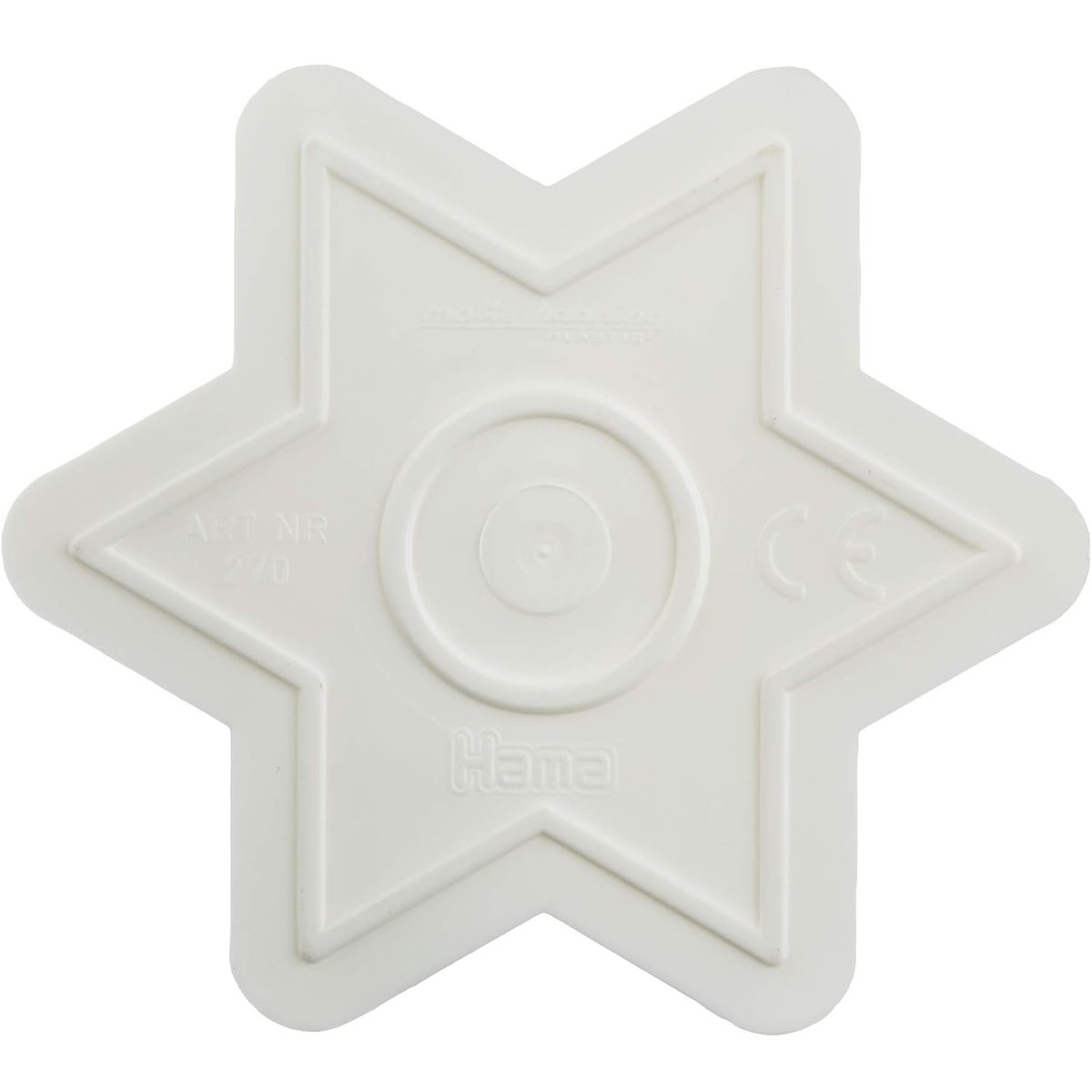 Plaque petite étoile perles plastique Midi blanc, HAMA