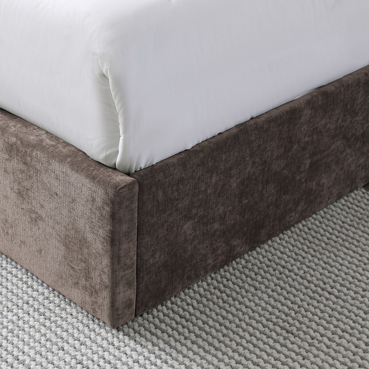 Austin Natural Herringbone Multi-Lift Ottoman Storage Bed mocha, ÉDITÉ
