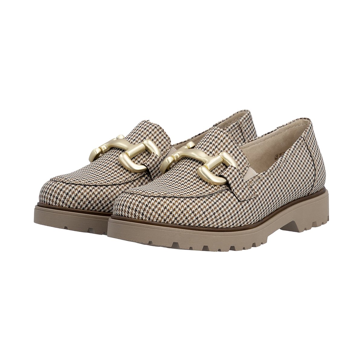 Mocassin à Cuir Rgd beige, RIEKER