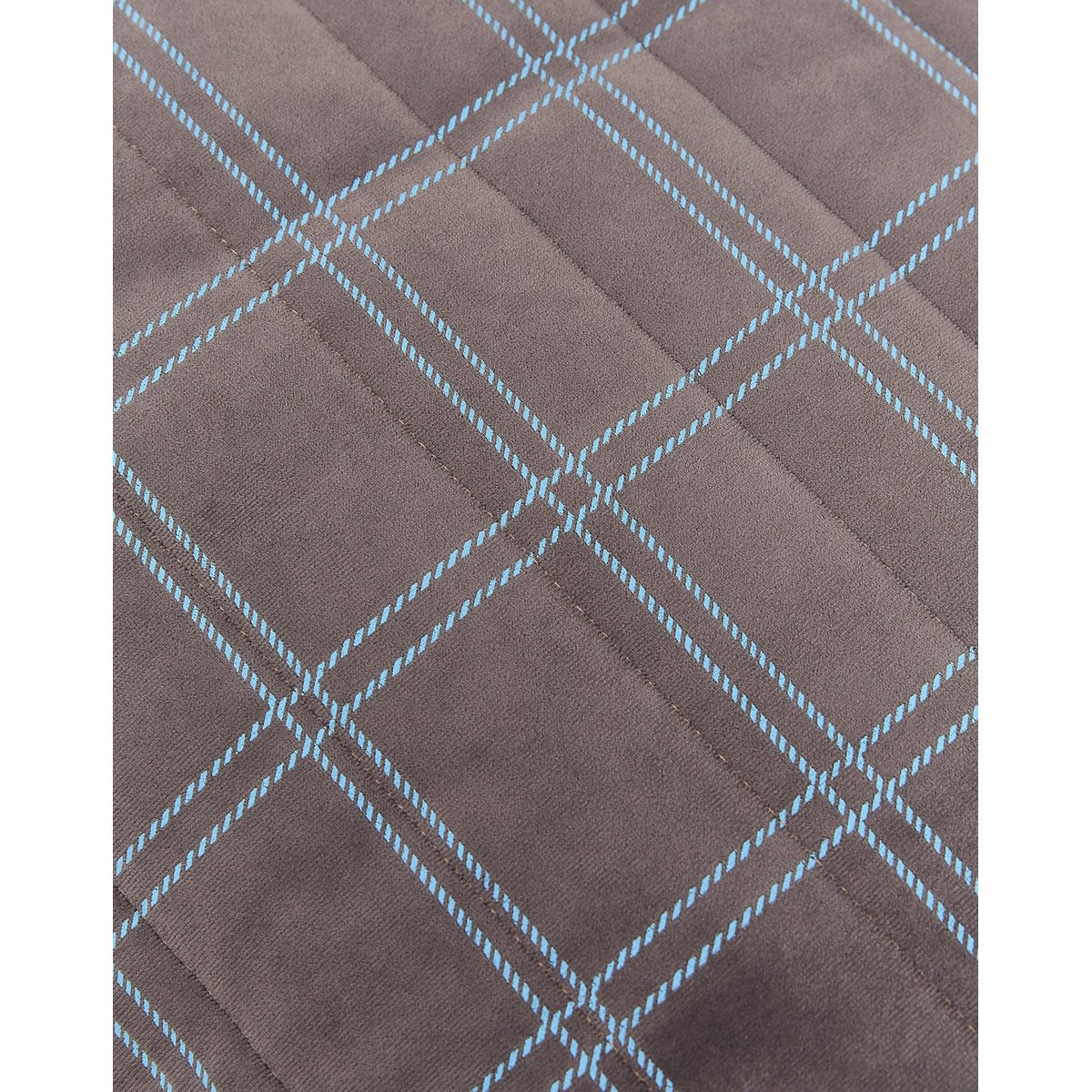 Pouf long - taille enfant - OASIS Eco-velours grey blue windowpane, NOBODINOZ