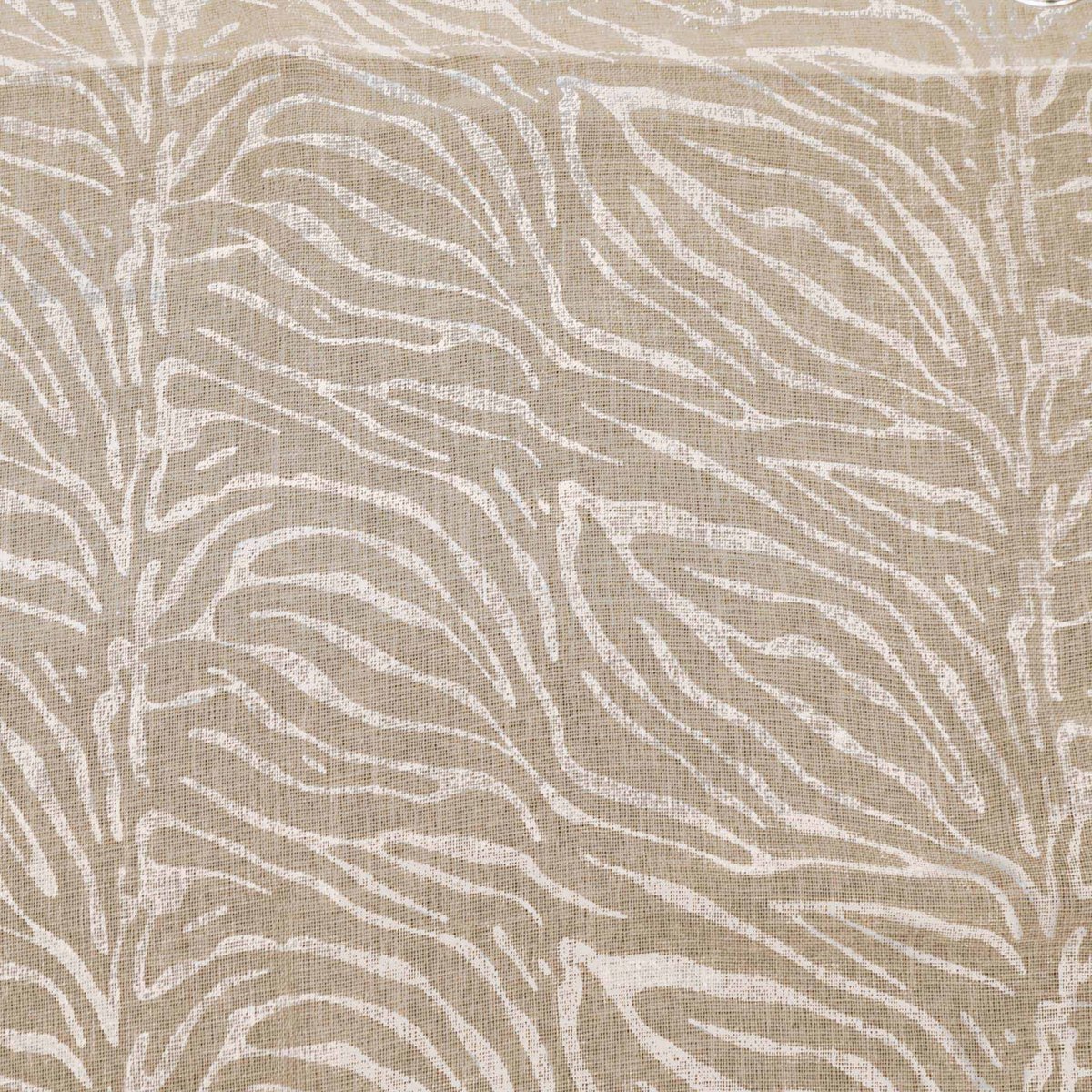 Voilage tamisant à œillets en voile tissé à motif zébré blanc, DOUCEUR D'INTÉRIEUR