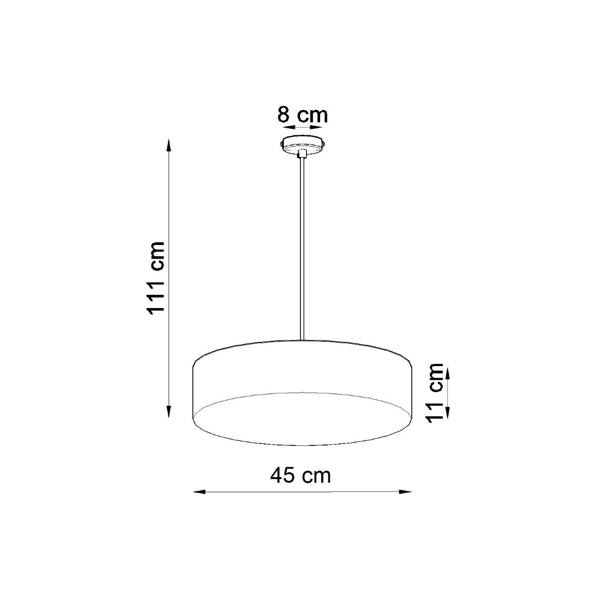 Suspension PVC Blanc E27 3 Arena blanc, EDEN