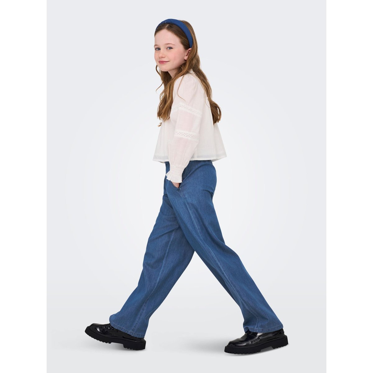Jean À Jambe Large medium blue denim 1, KIDS ONLY