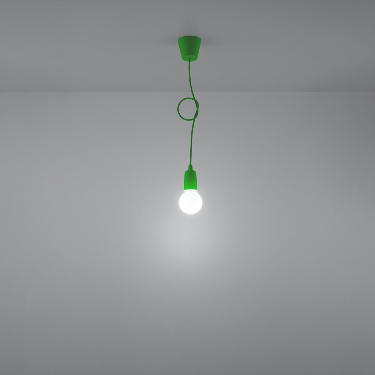 Suspension PVC Vert E27 1 Diego vert, EDEN