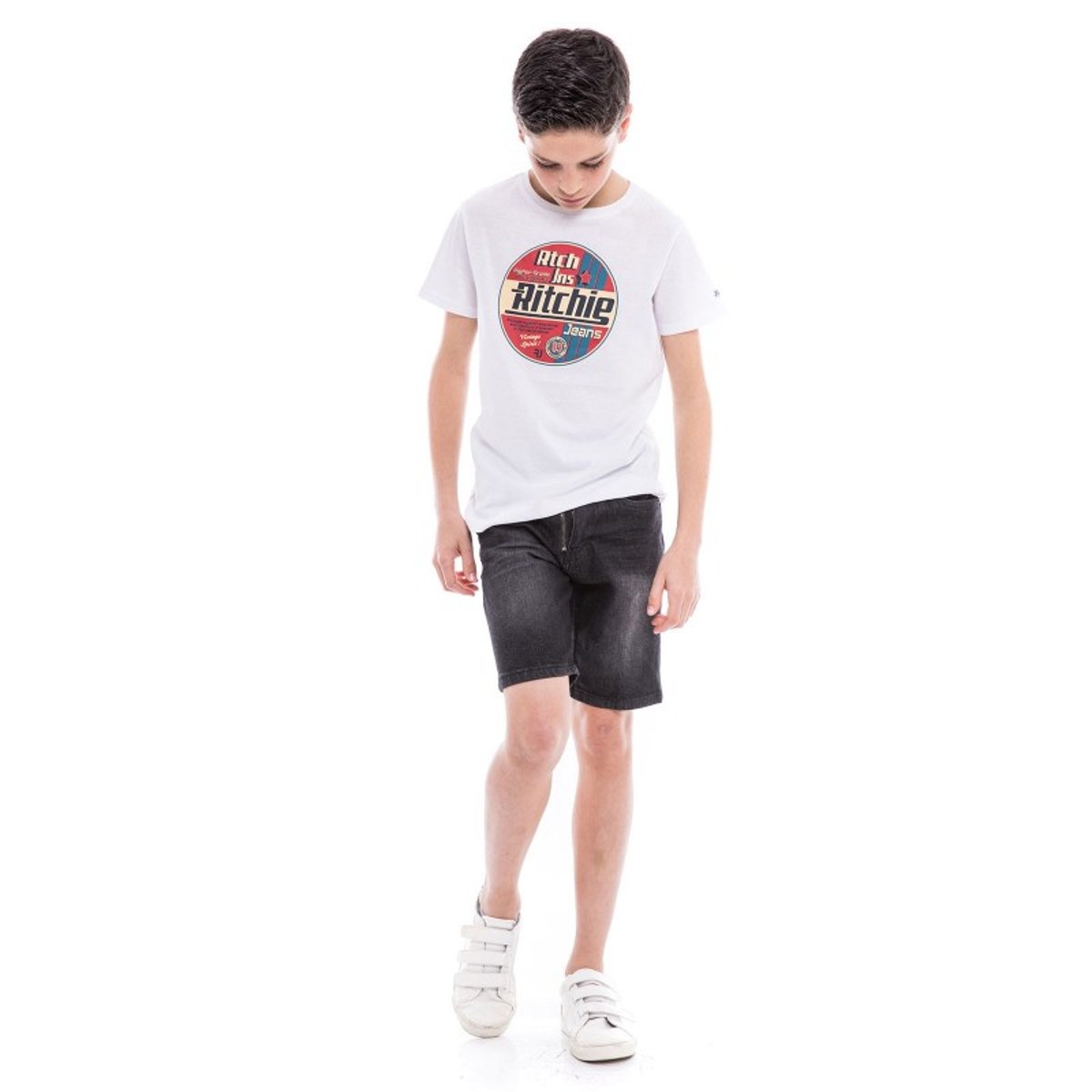 Bermuda En Jean Slim Billing noir, RITCHIE