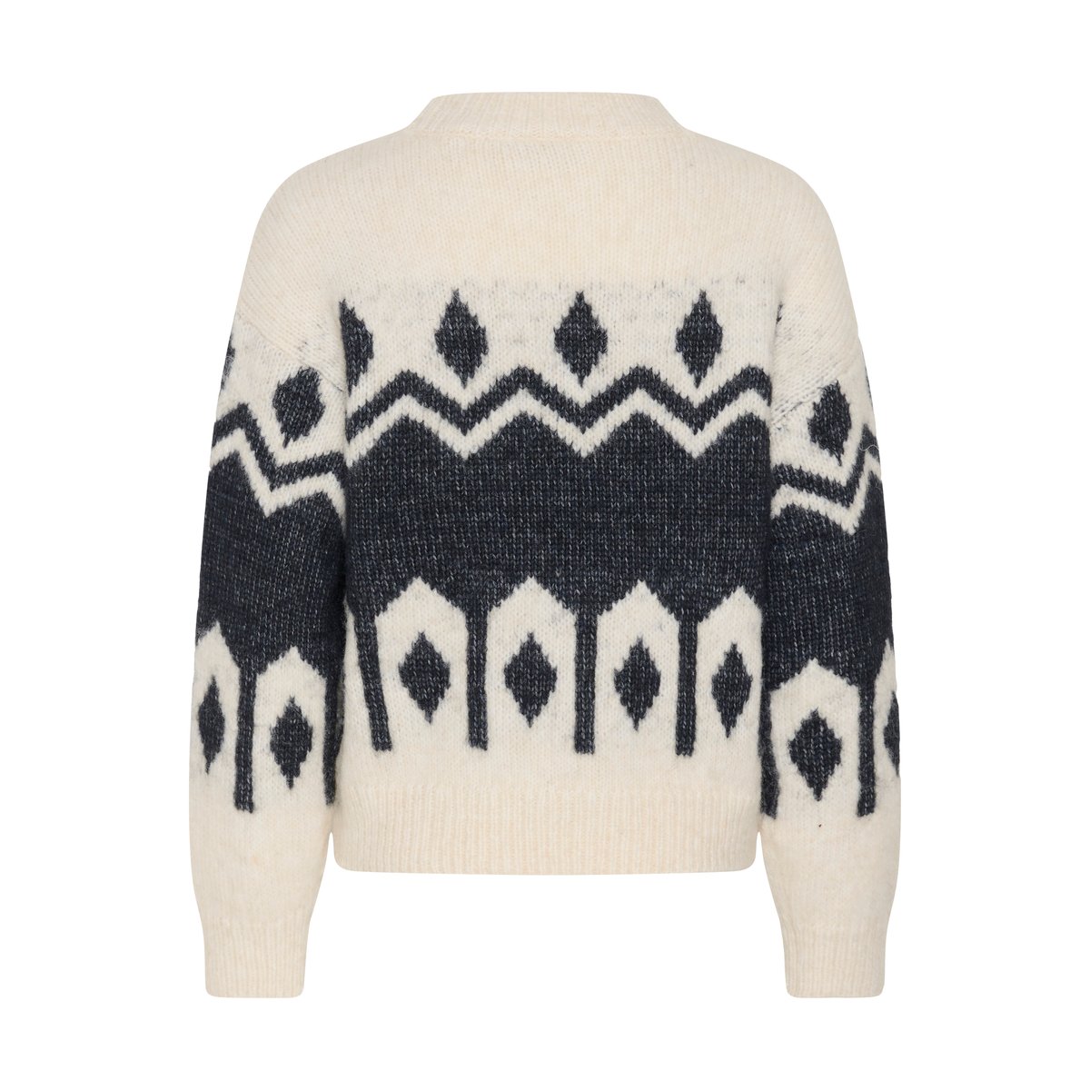 Pullover tricoté beige gris whisper white/dark grey mel., KAFFE