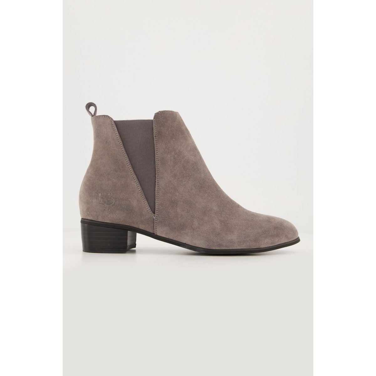 Bottines en cuir suédé , pied large gris graphite, ULLA POPKEN