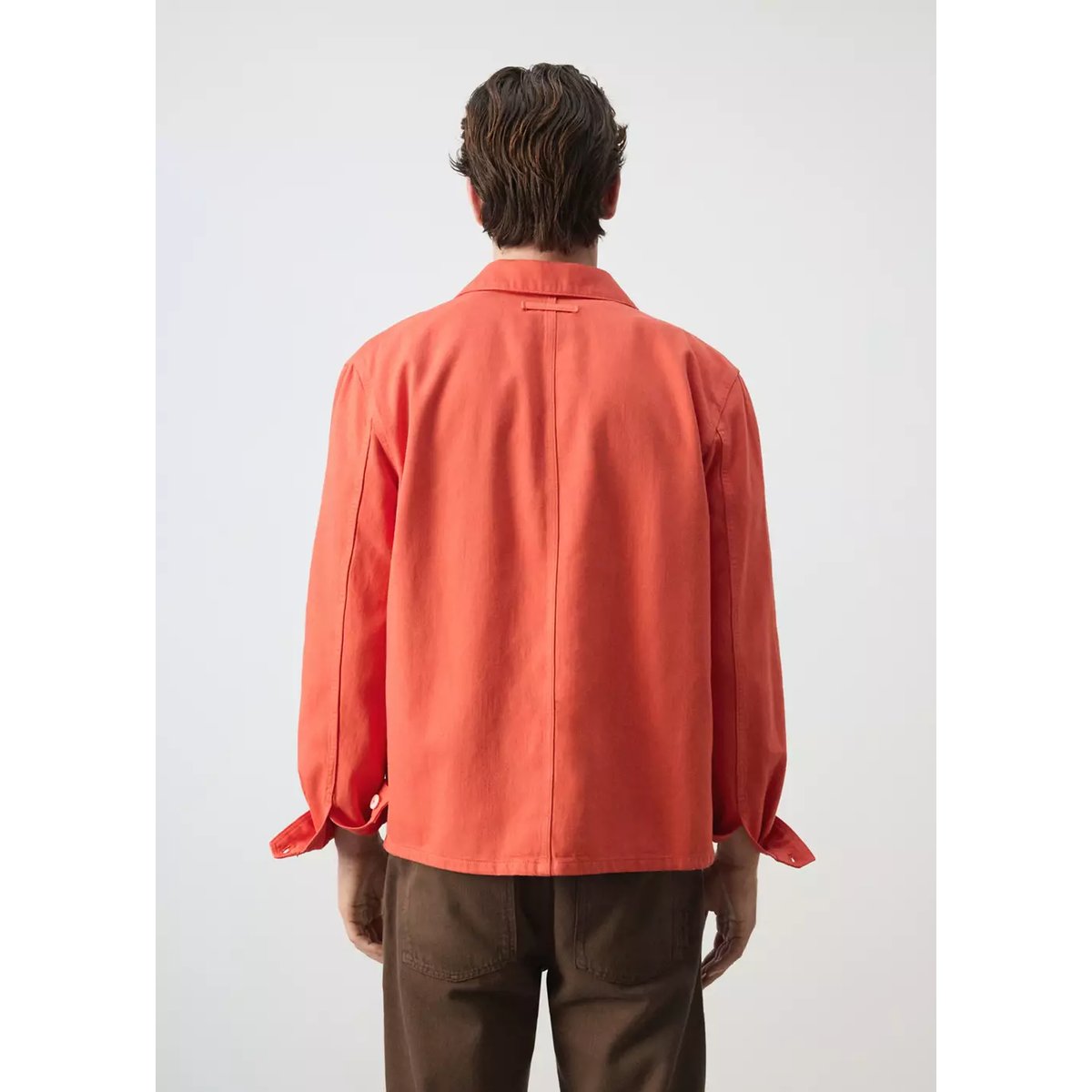 Surchemise regular fit coton et lin corail, MANGO MAN