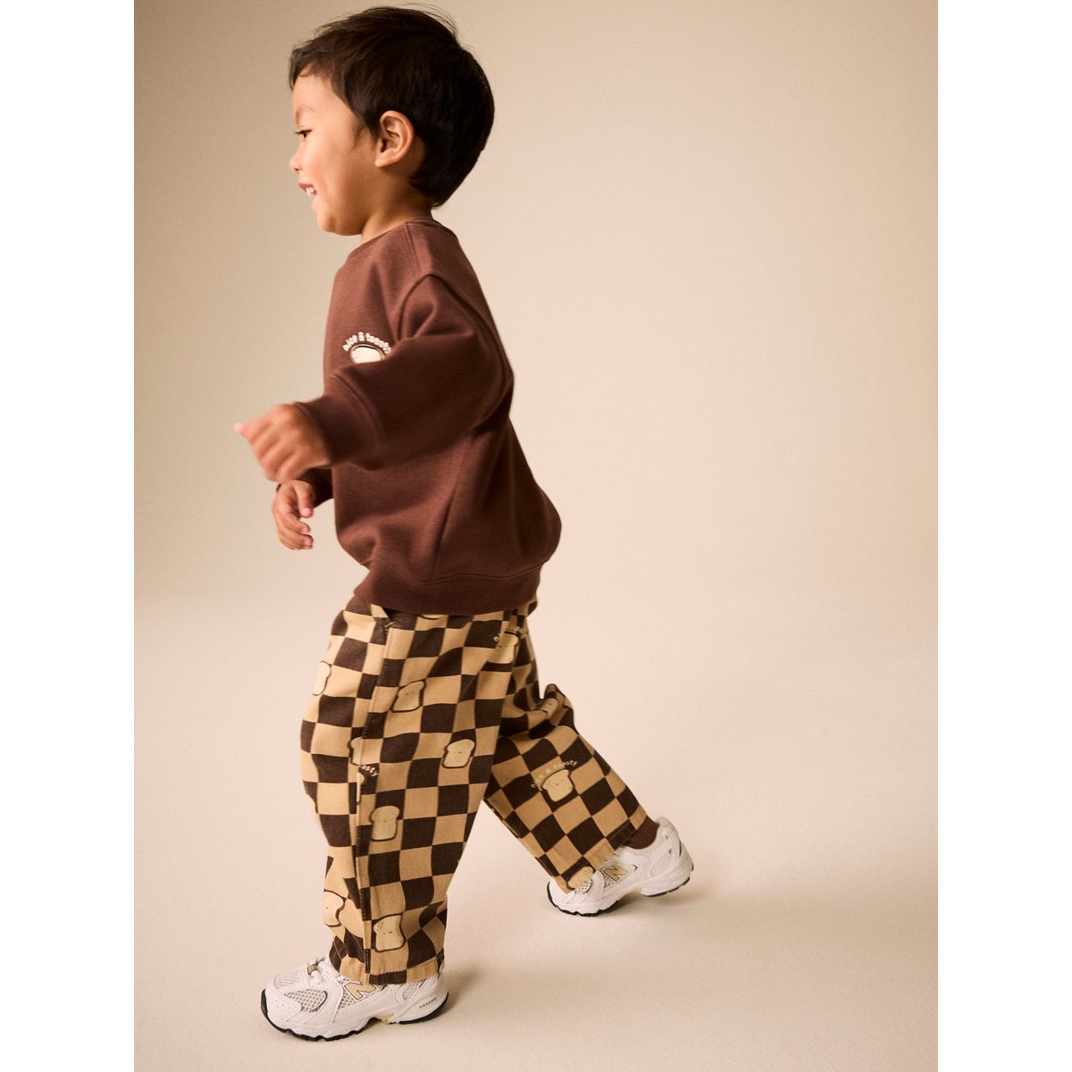 Haut manches longues et pantalon large marron, NEXT