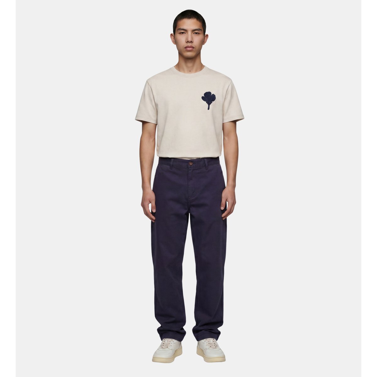 Pantalon tanwide droit loose bleu marine, GALERIES LAFAYETTE
