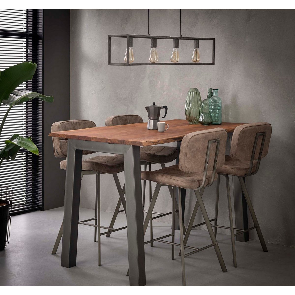 Table haute en bois d'acacia - ALTA couleur unique, MATHI DESIGN