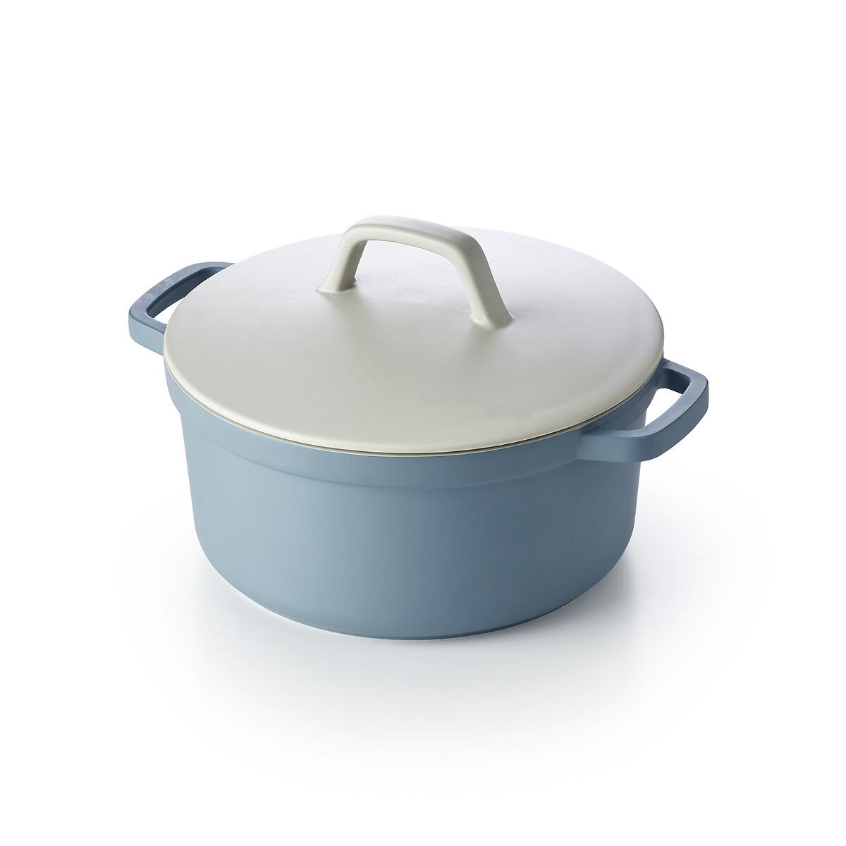 Caçarola redonda com tampa, gama Papillon azul/branco, BEKA