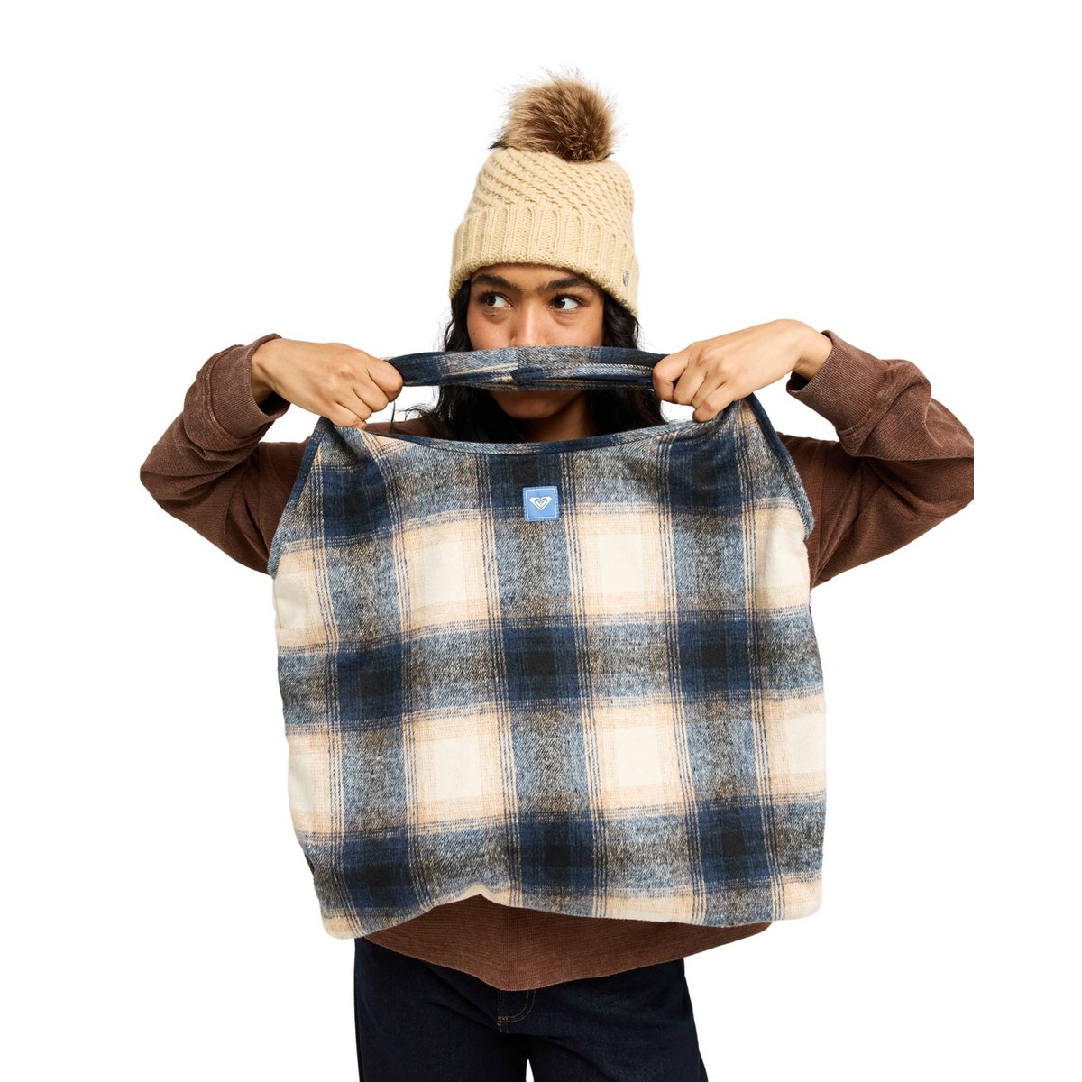 Sac tote SUNDAZED FLANNEL. bleu dutch blue, ROXY