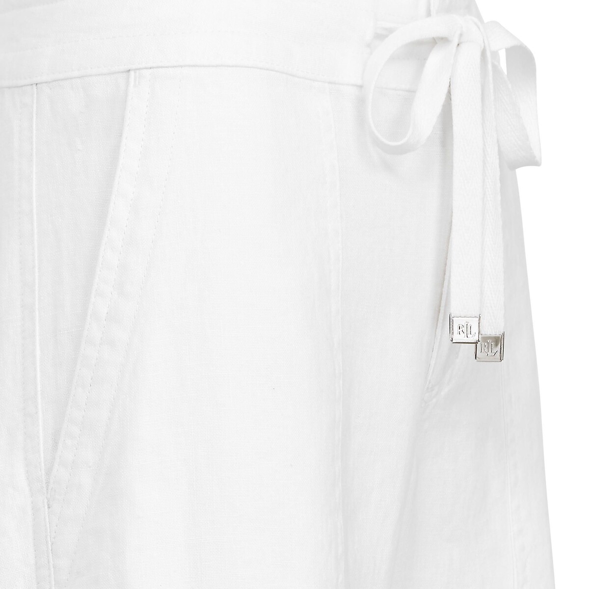Pantalon large en lin, JOVONIE blanc, LAUREN RALPH LAUREN
