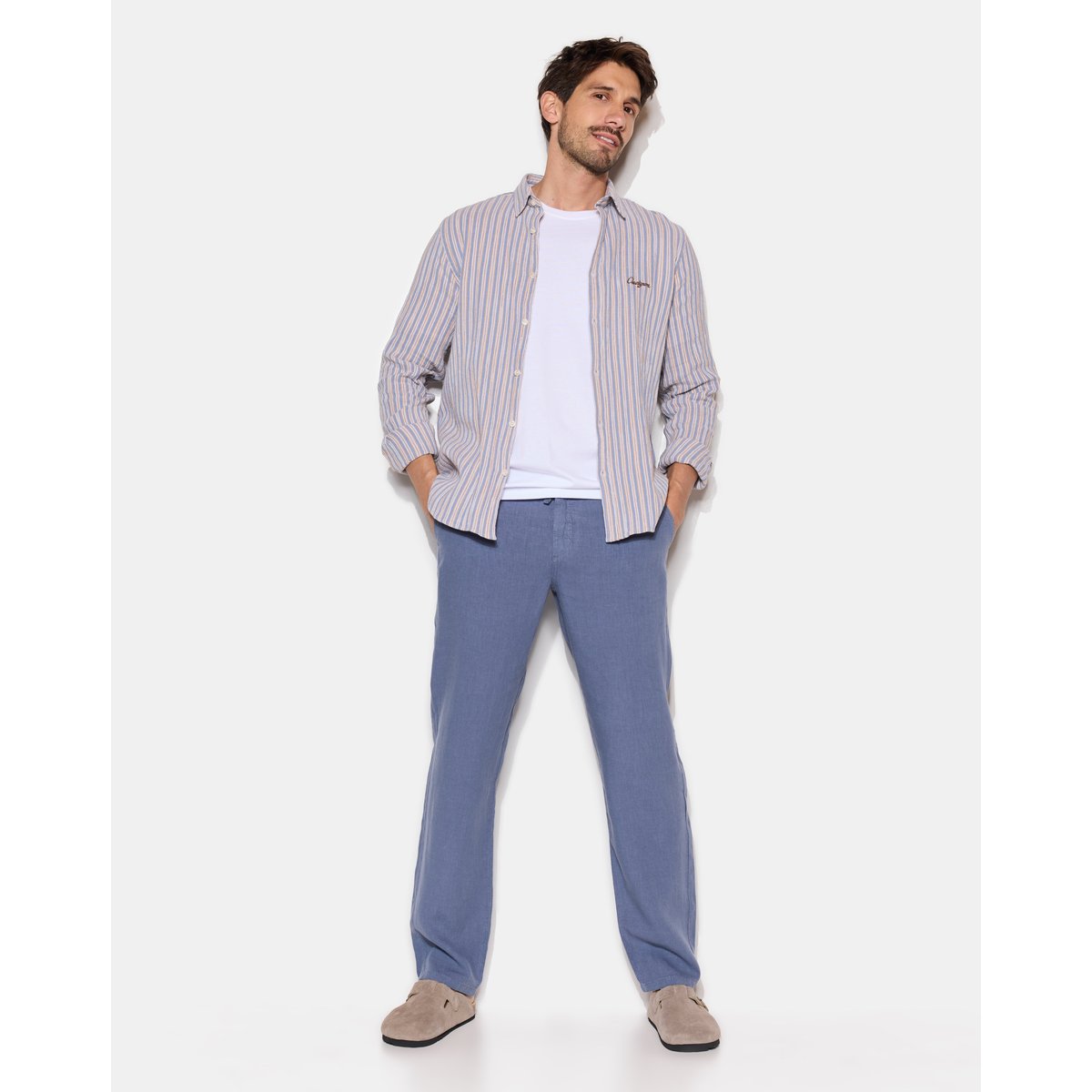 Chemise en coton DIDO bleu, CHEVIGNON