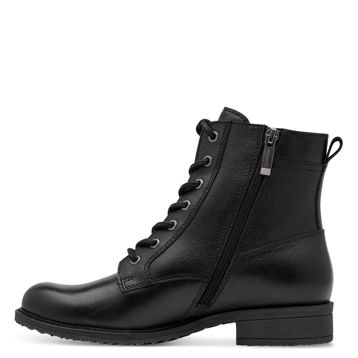 Bottines plates à lacets noir, TAMARIS