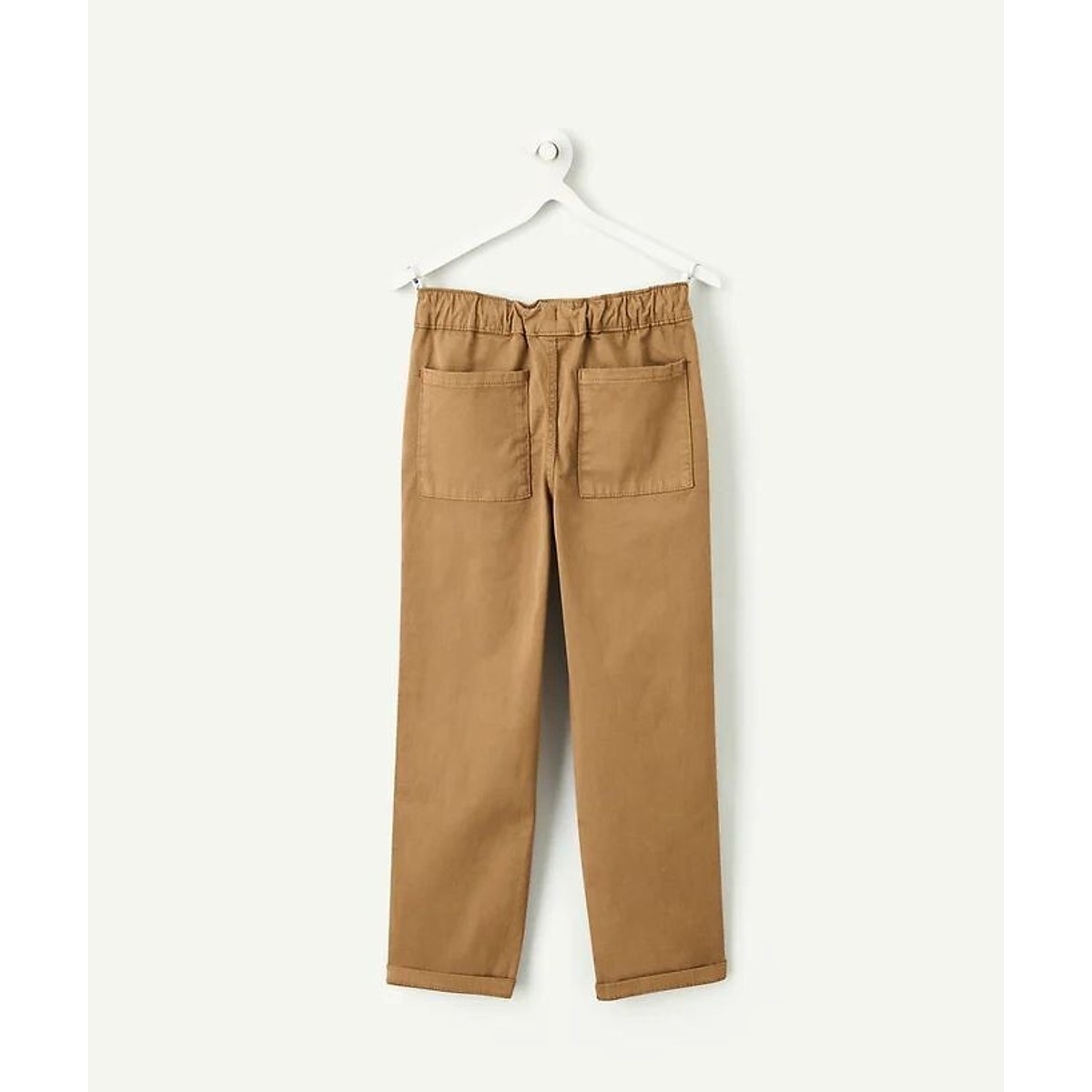 Pantalon droit en sergé camel, TAPE A L'OEIL