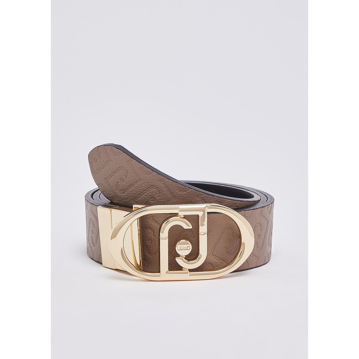 Ceinture réversible avec logo moka, LIU JO