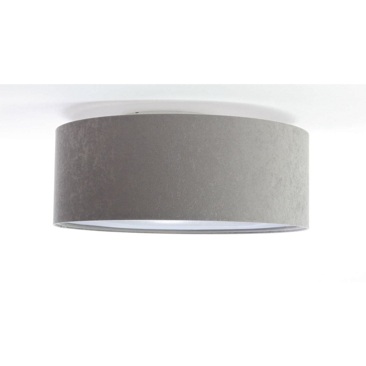 Plafonnier en tissu, DEKO velours gris clair intérieur blanc, BPS KONCEPT