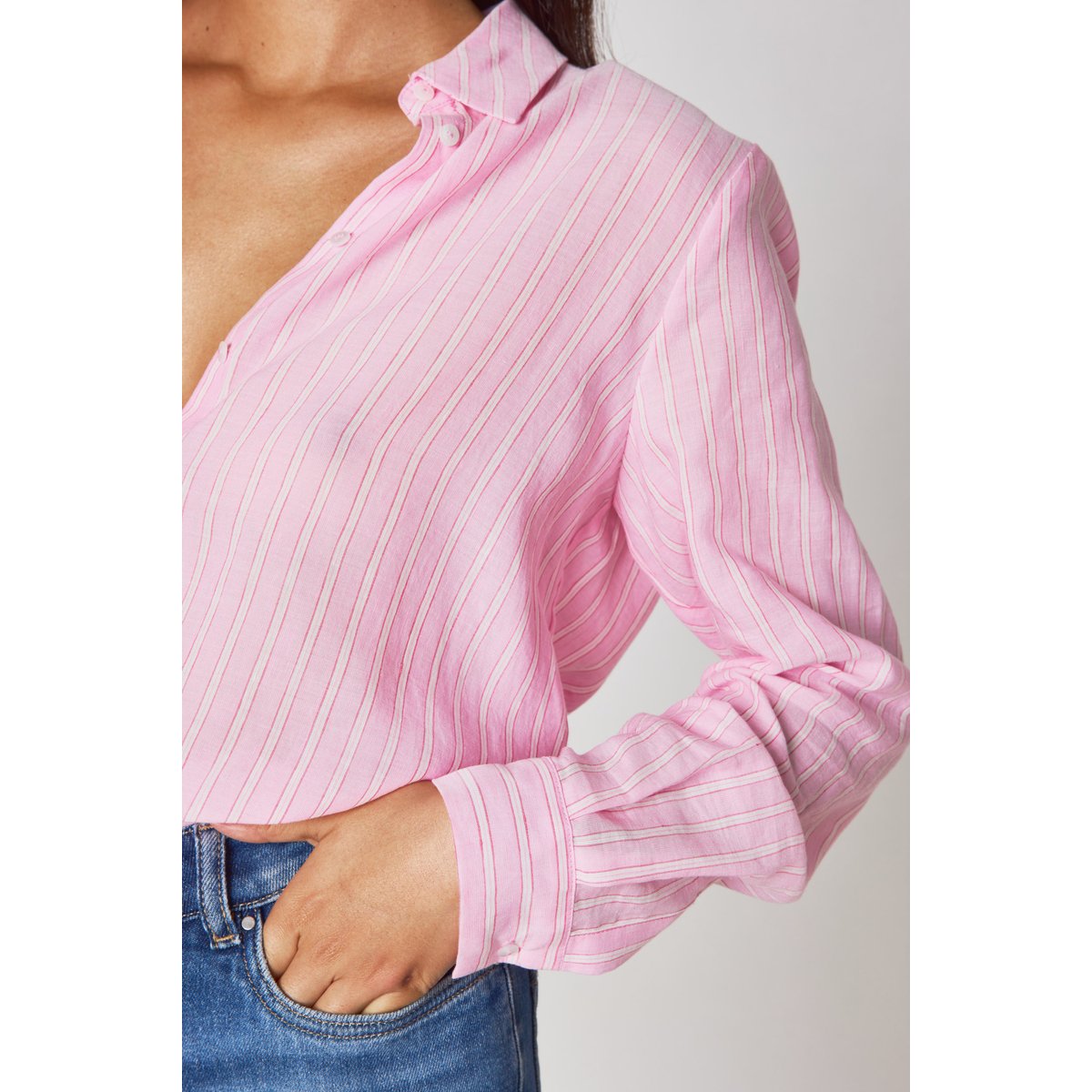 Chemise CARLA en lin rose, Maison 123