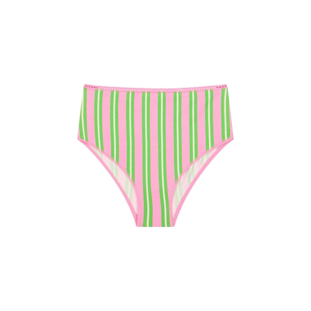Culotte taille haute trio rayures vert et rose, WE ARE JOLIES