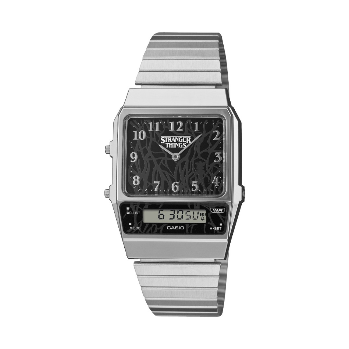 Montre Analogique Digital VINTAGE argenté noir gris, CASIO