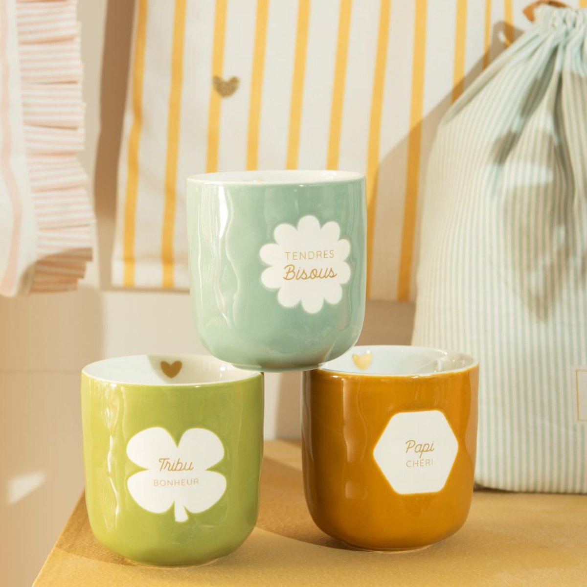 Tasse Baya tendres bisous vert, AMADEUS