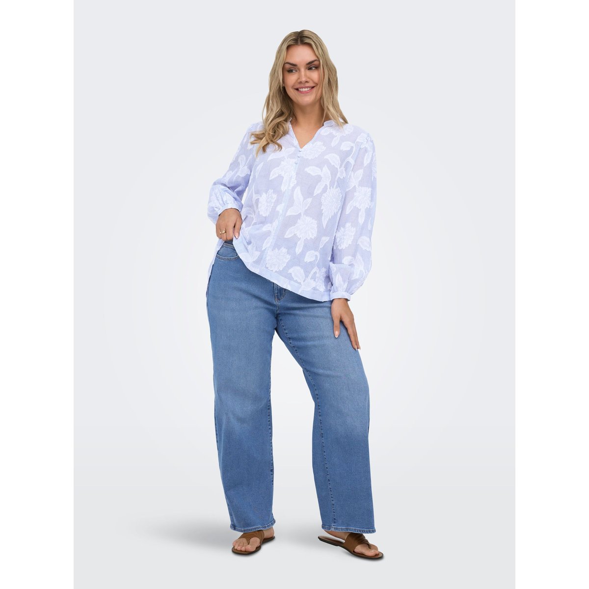 Jean À Jambe Large medium blue denim, ONLY CARMAKOMA