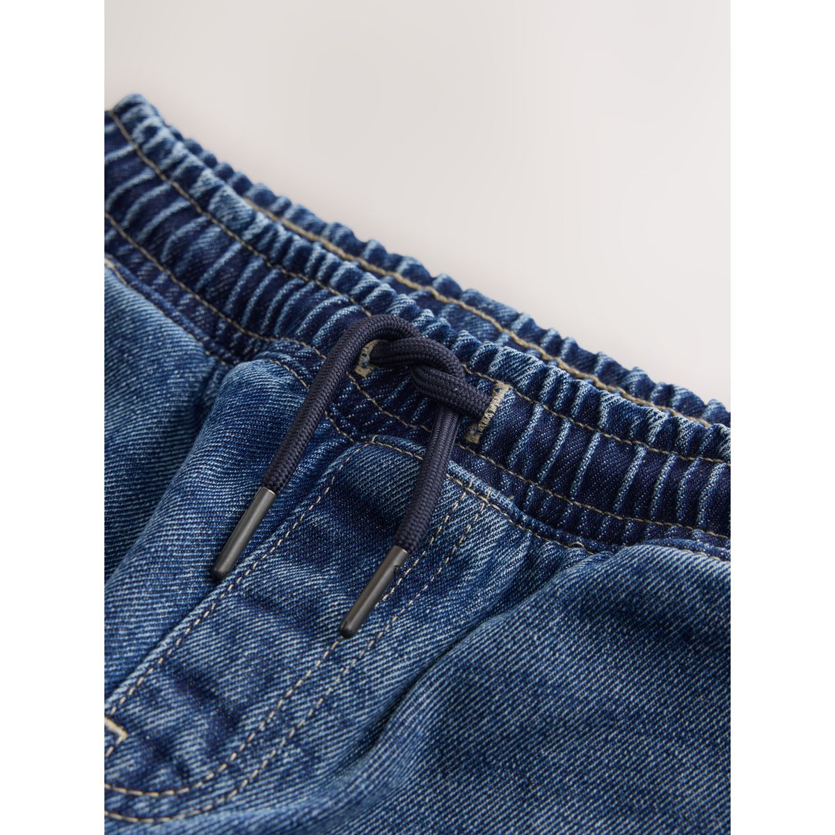 Jean large à taille élastique jean bleu moyen, NEXT