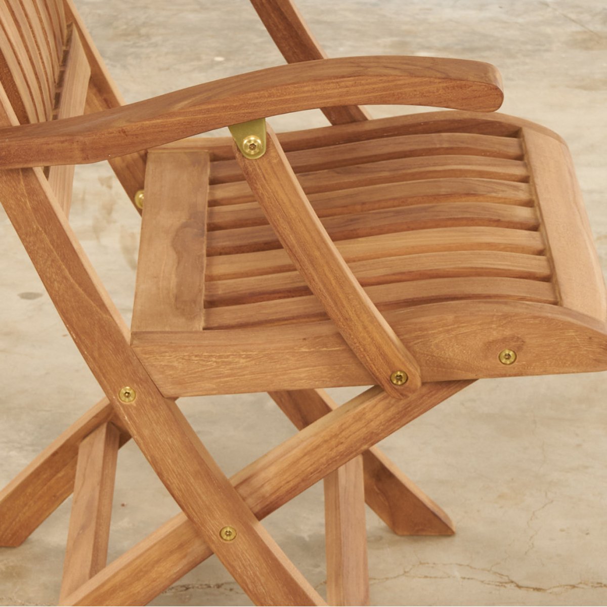 Fauteuil de jardin en teck massif Lisato naturel, WANDA COLLECTION