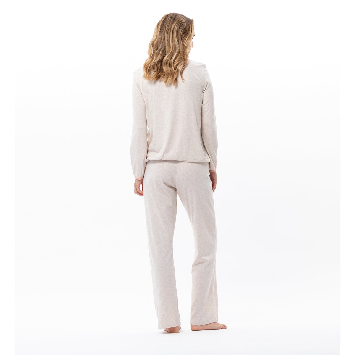 Pyjama en coton modal KELLY 112 beige, LE CHAT