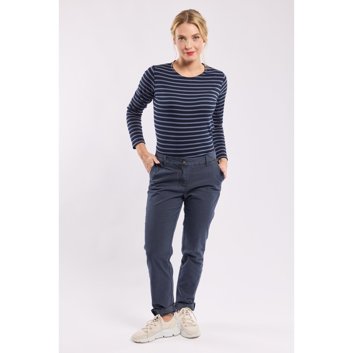 Pantalon chino LORINA navy, BERMUDES
