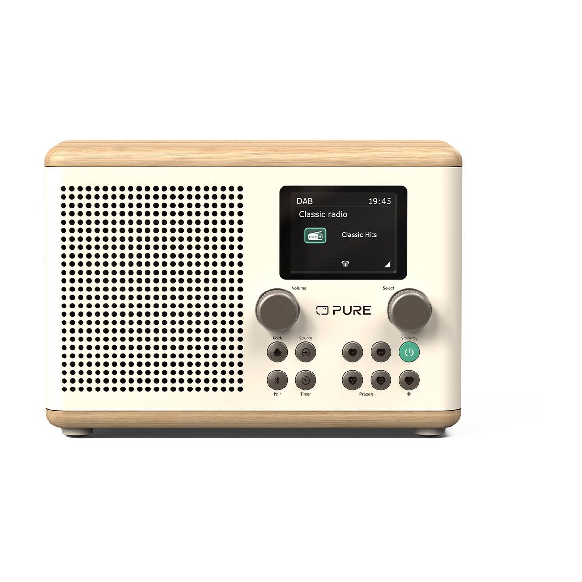 Radio DAB Classic H4 Cotton White coton blanc, PURE