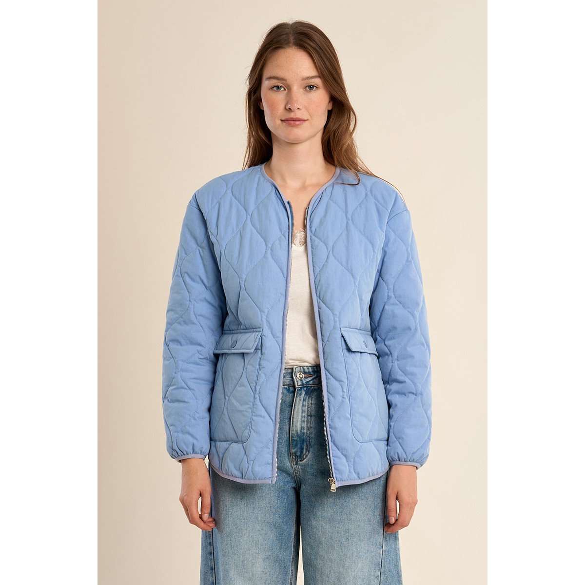 Blouson matelassé bleu, MOLLY BRACKEN