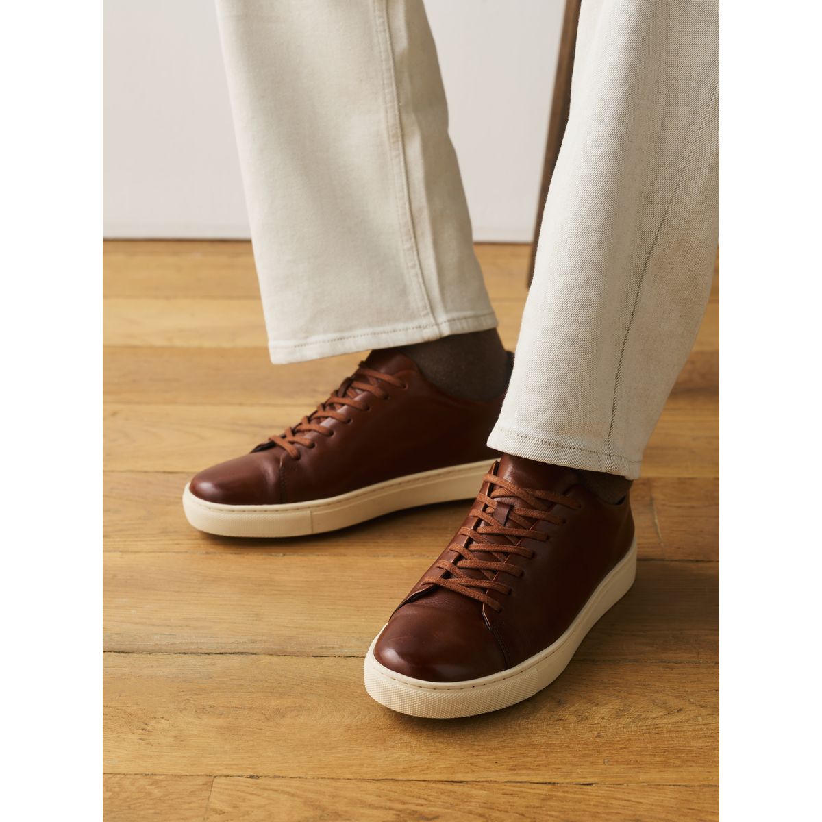 Baskets chic et décontractées longline marron fauve, NEXT