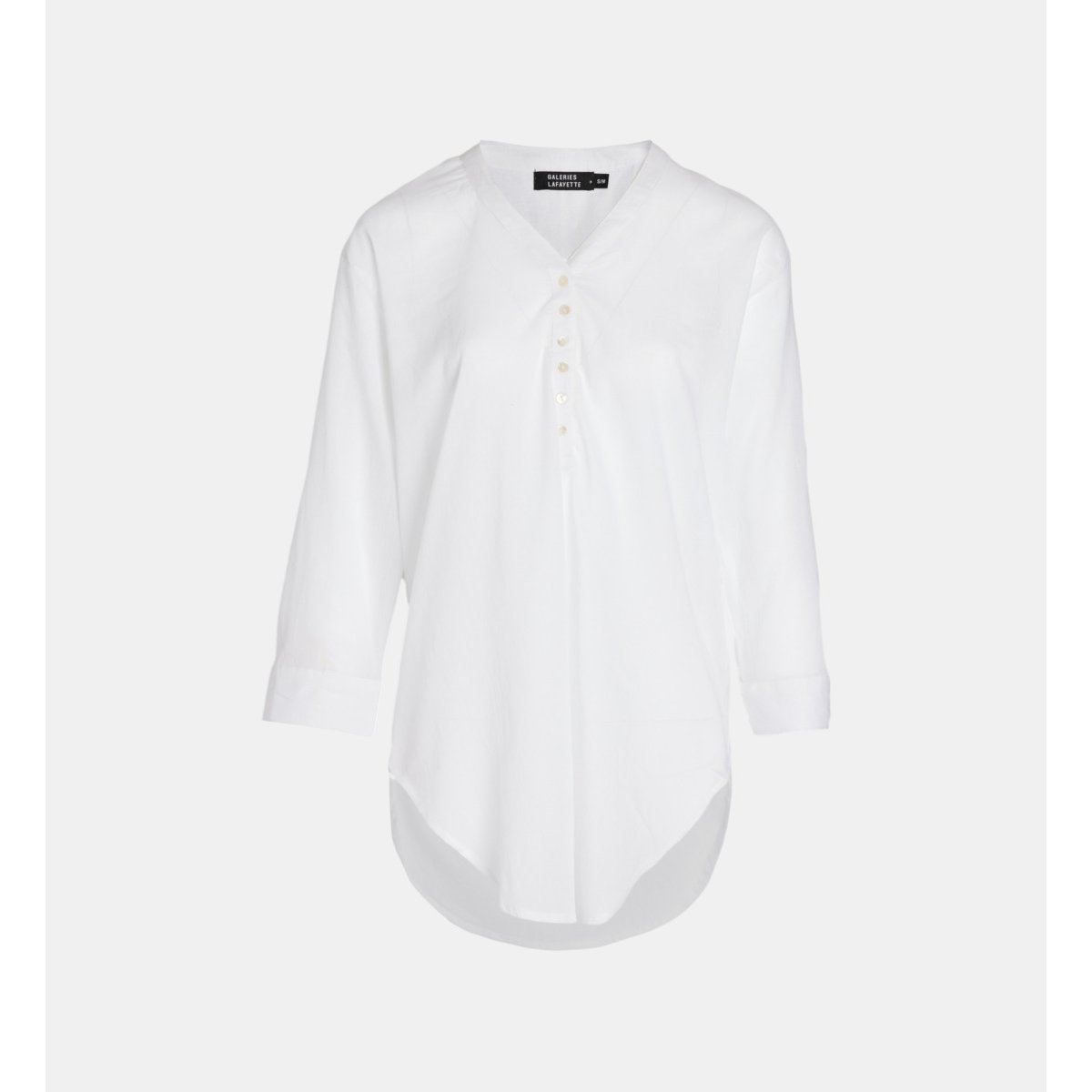 Tunique fluide legant en coton bio blanc, GALERIES LAFAYETTE
