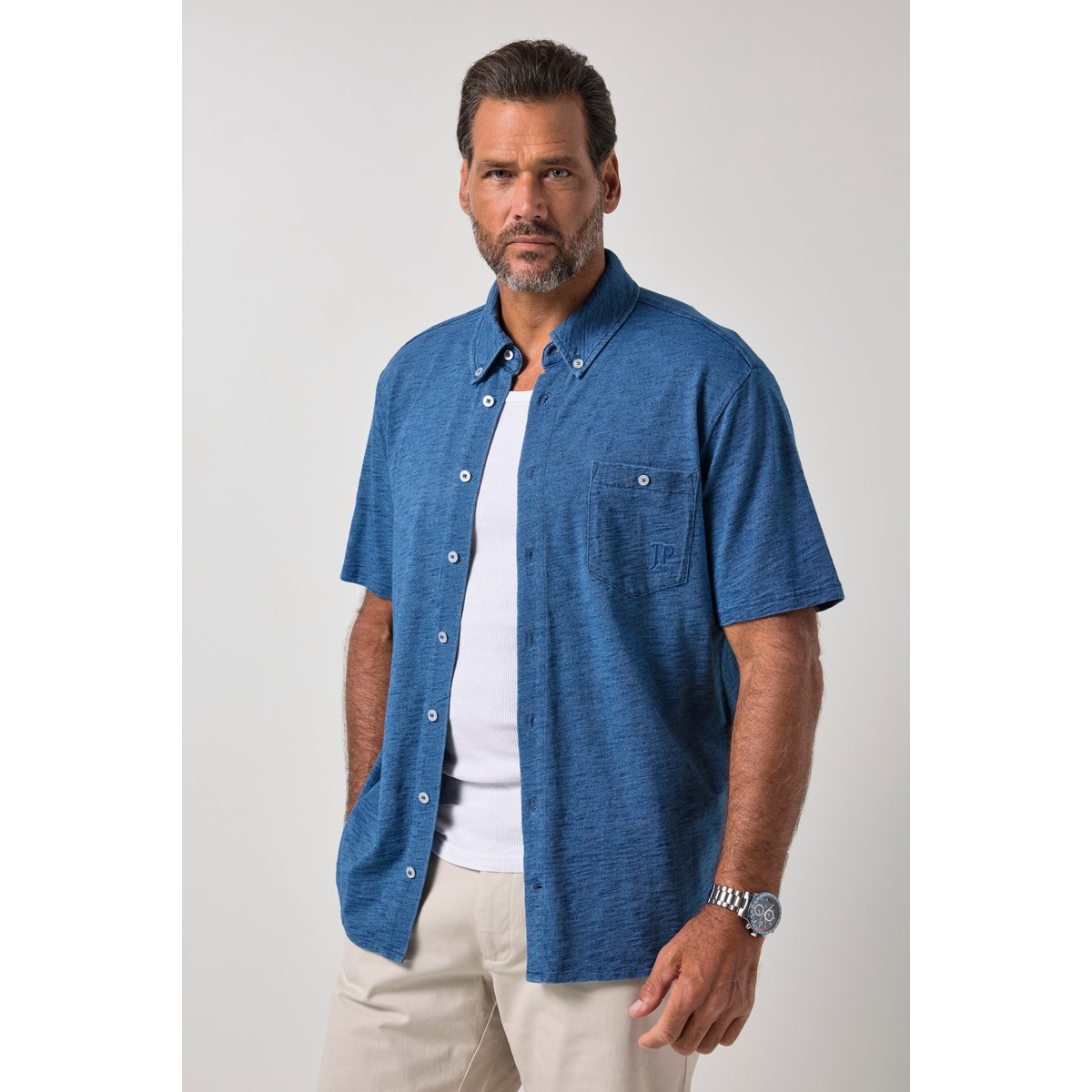Chemise en jersey bleu clair, JP1880