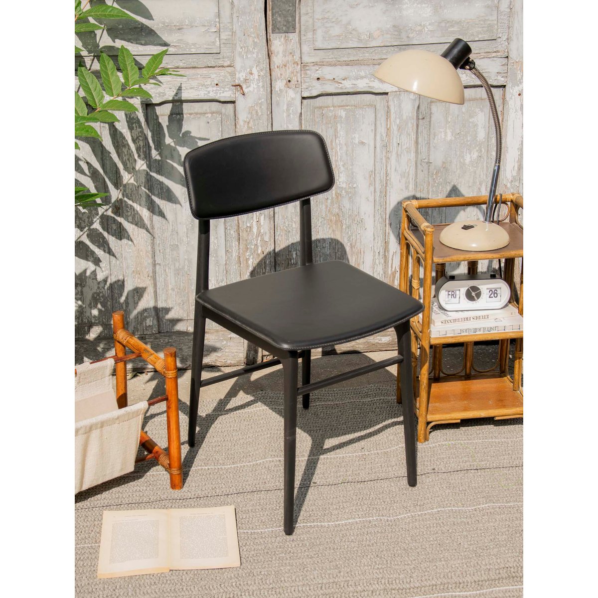 Chaise contemporaine italienne Alma N°1753 - Bon état noir, DEBONGOUT