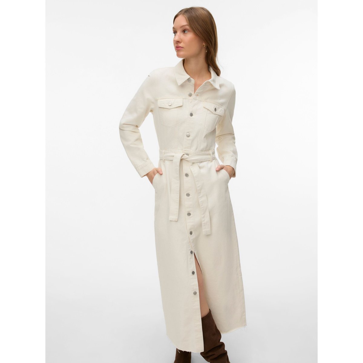 Robe En Denim ecru, VERO MODA