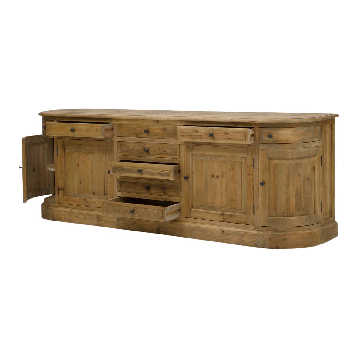 Buffet en bois recyclé GARANCE bois clair, MADE IN MEUBLES 