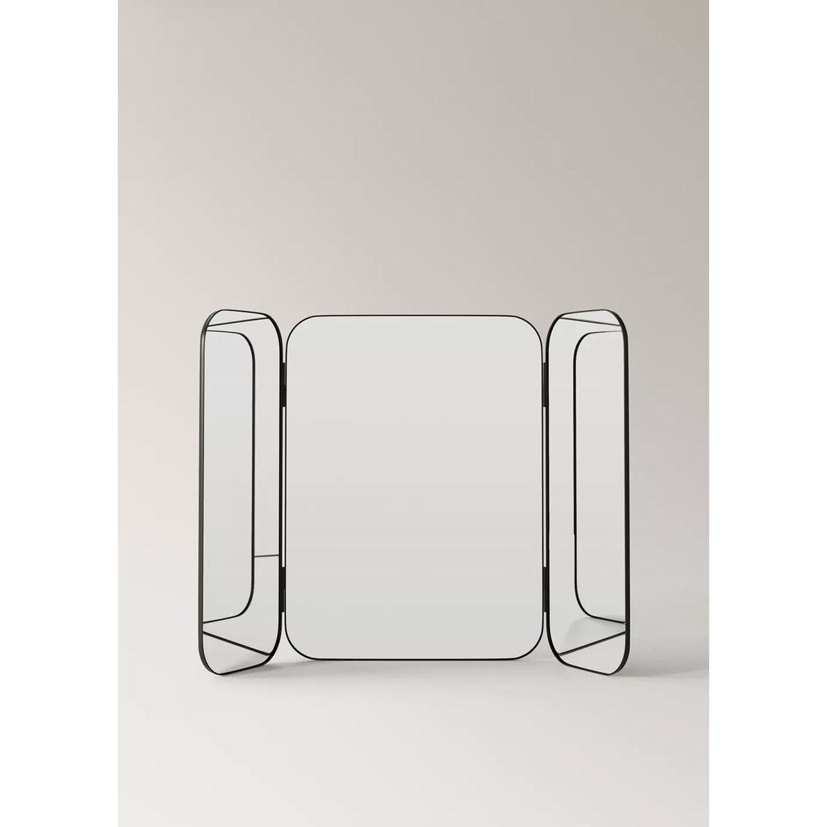 Miroir triptyque en verre noir, MANGO HOME